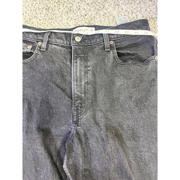 Abercrombie The 90’s Straight Ultra High-Rise Women’s 10R Saturated‎ Black - Picture 5 of 10